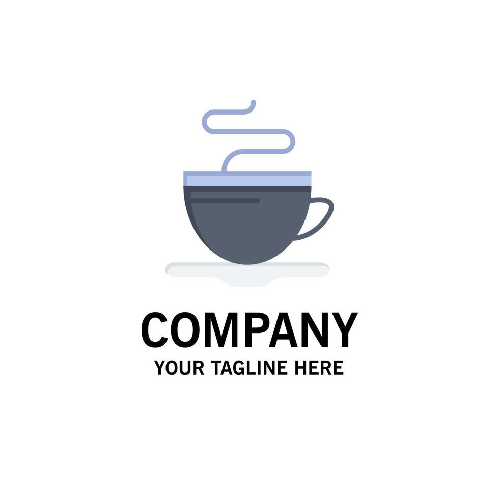 thee kop koffie hotel bedrijf logo sjabloon vlak kleur vector