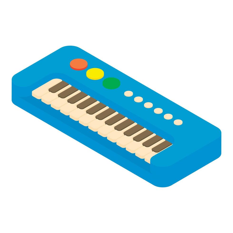 synthesizer speelgoed- icoon, tekenfilm stijl vector