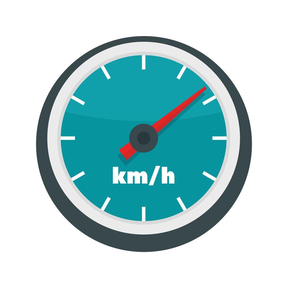 auto snelheidsmeter icoon, vlak stijl vector