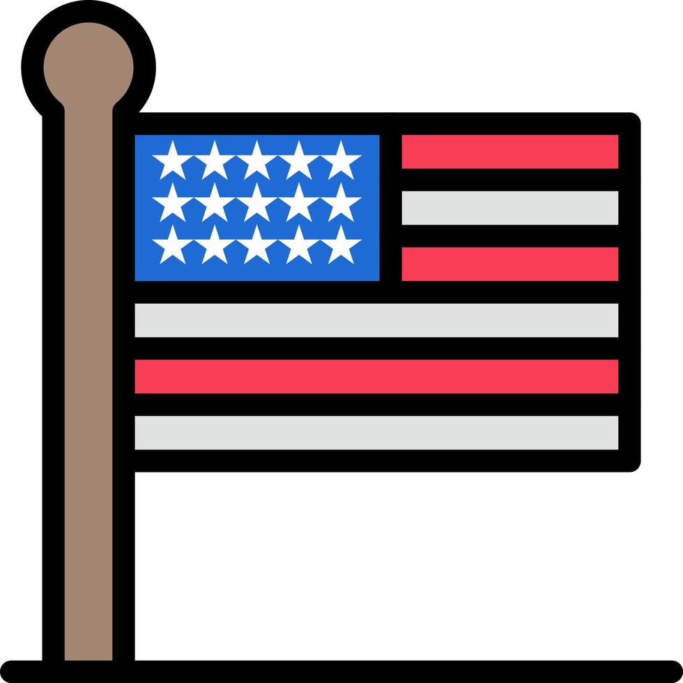 vlag staten Verenigde Verenigde Staten van Amerika bedrijf logo sjabloon vlak kleur vector