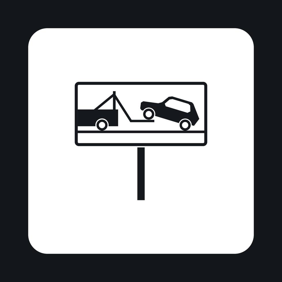 teken evacuatie van auto's naar beslag leggen werf icoon vector
