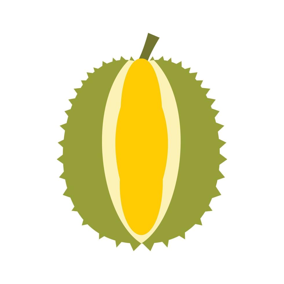 durian fruit icoon, vlak stijl vector