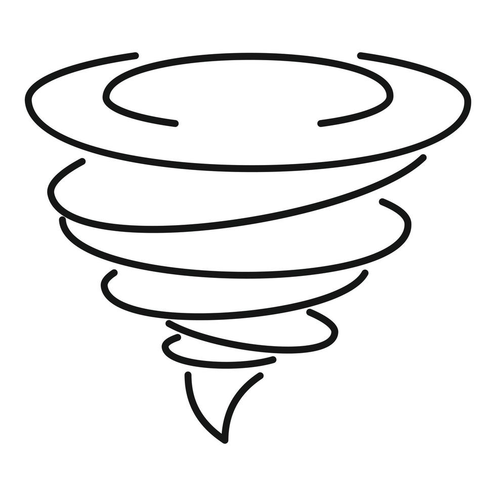 kolken tornado icoon, schets stijl vector