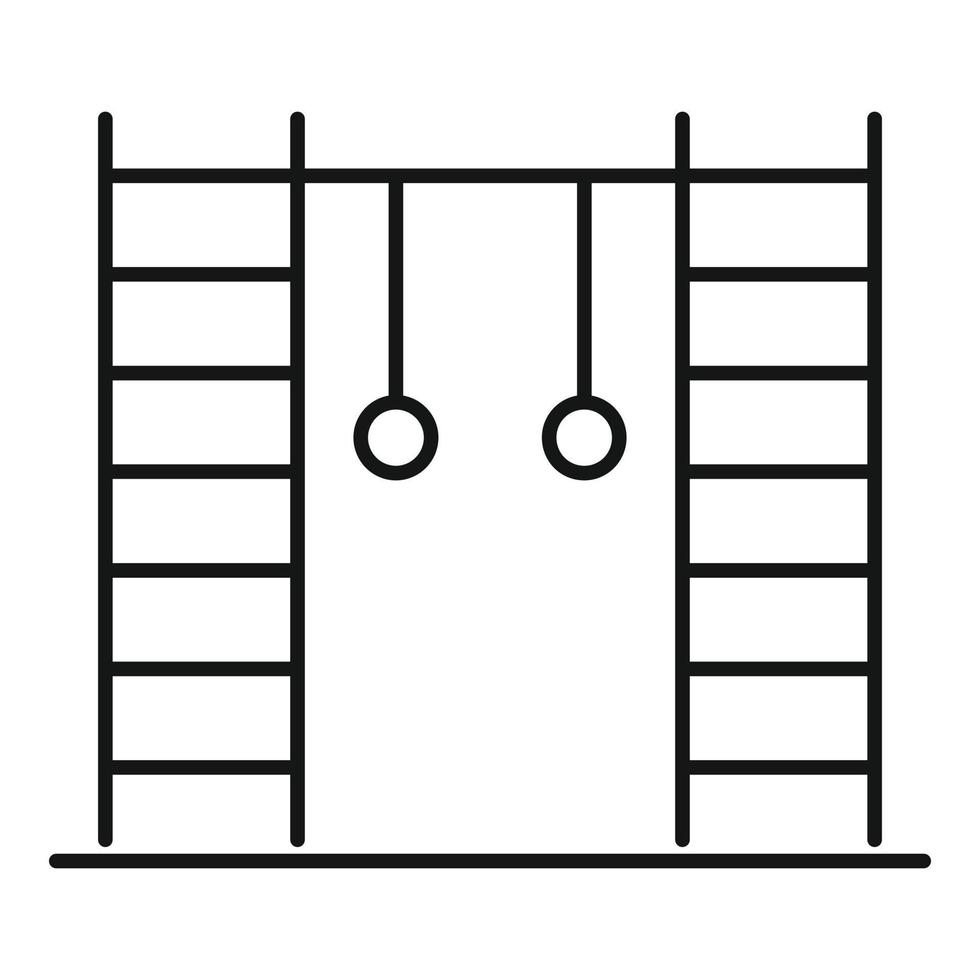 gymnastiek- uitrusting icoon, schets stijl vector