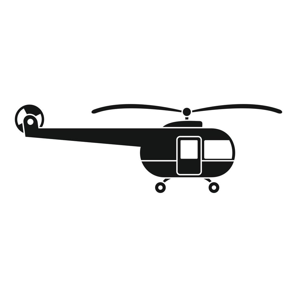 vervoer helikopter icoon, gemakkelijk stijl vector