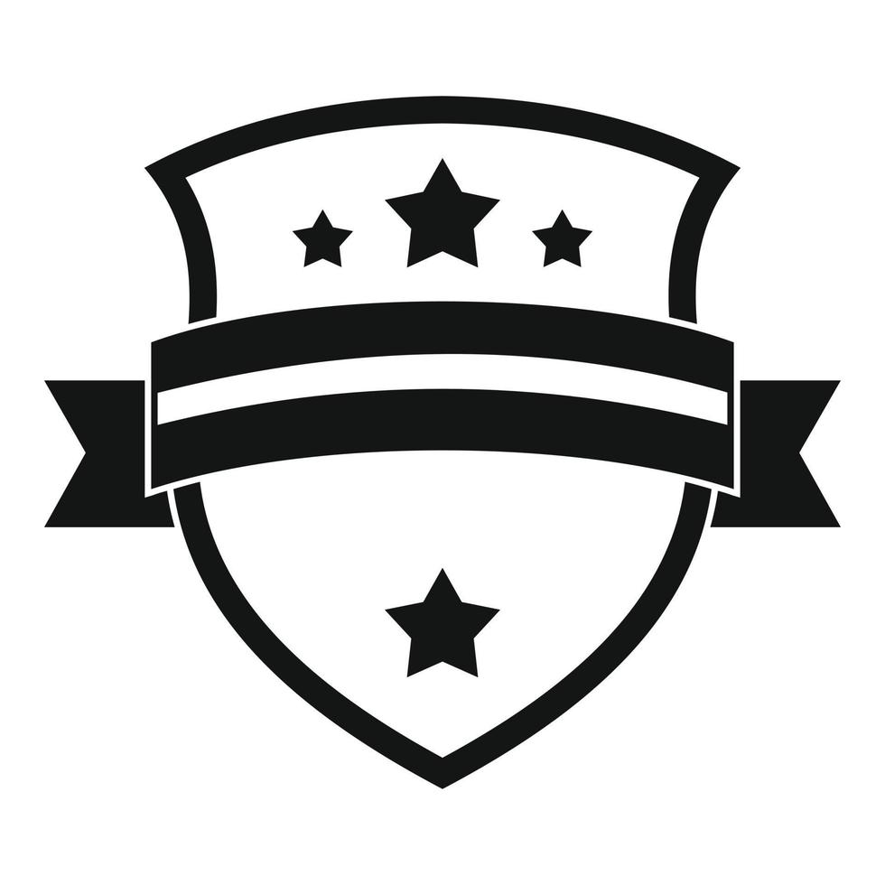 insigne ridder icoon, gemakkelijk zwart stijl vector
