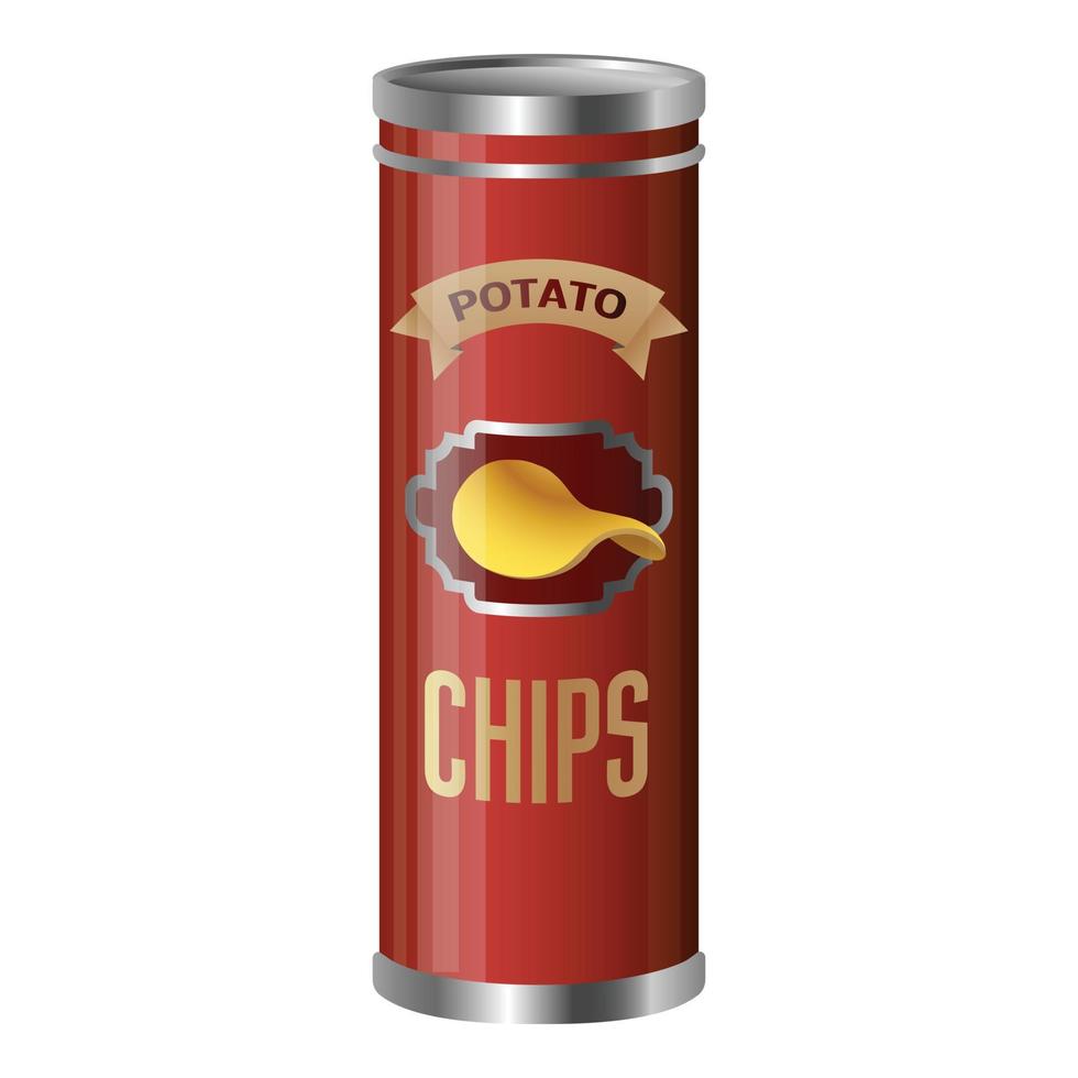 chips doos icoon, tekenfilm stijl vector