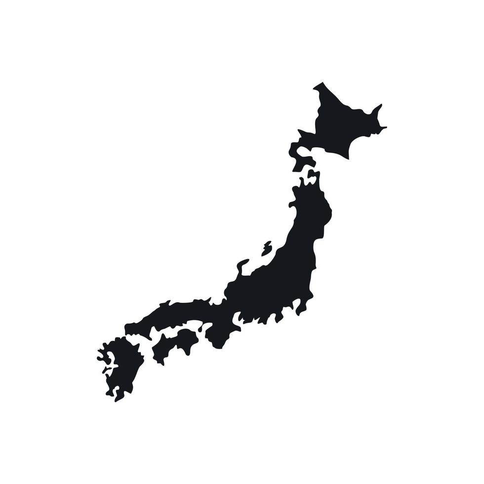 kaart van Japan icoon, gemakkelijk stijl vector