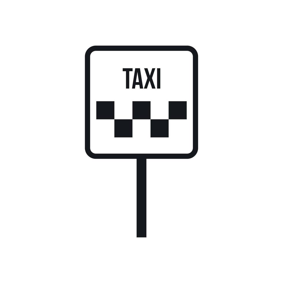 teken taxi icoon, gemakkelijk stijl vector