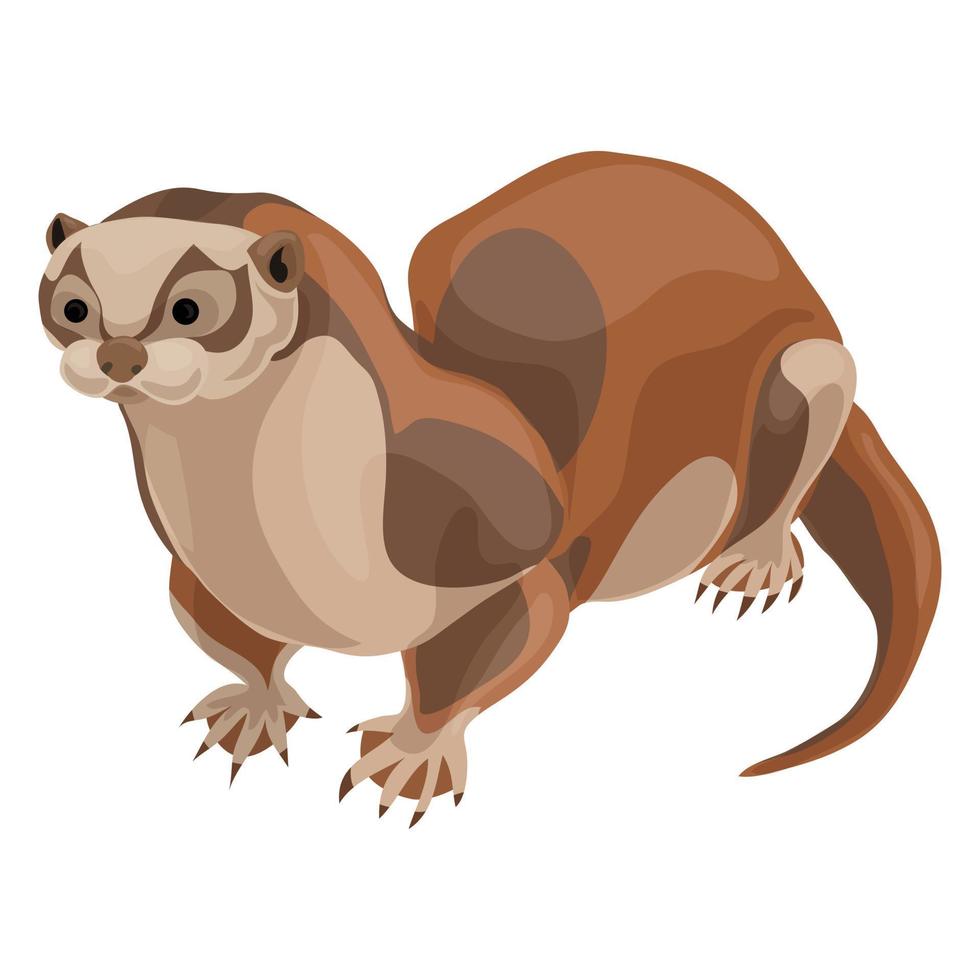 Otter icoon, tekenfilm stijl vector