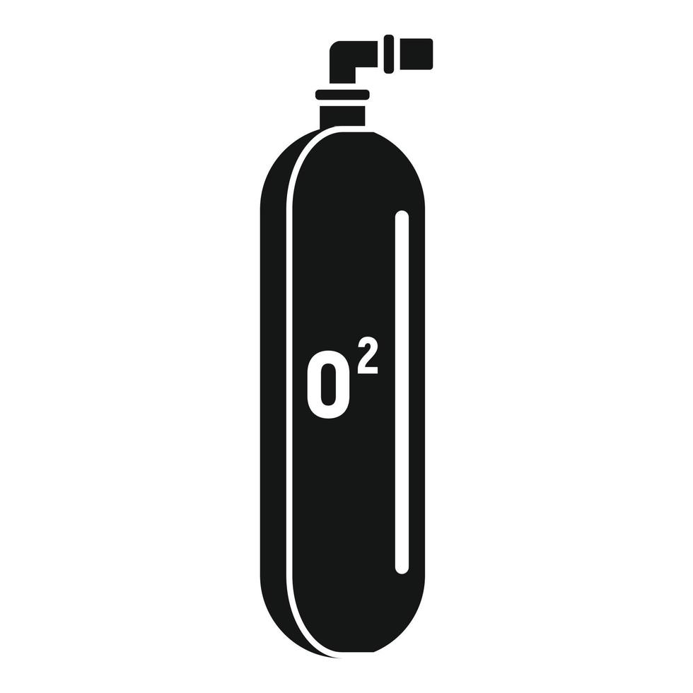 scuba zuurstof tank icoon, gemakkelijk stijl vector