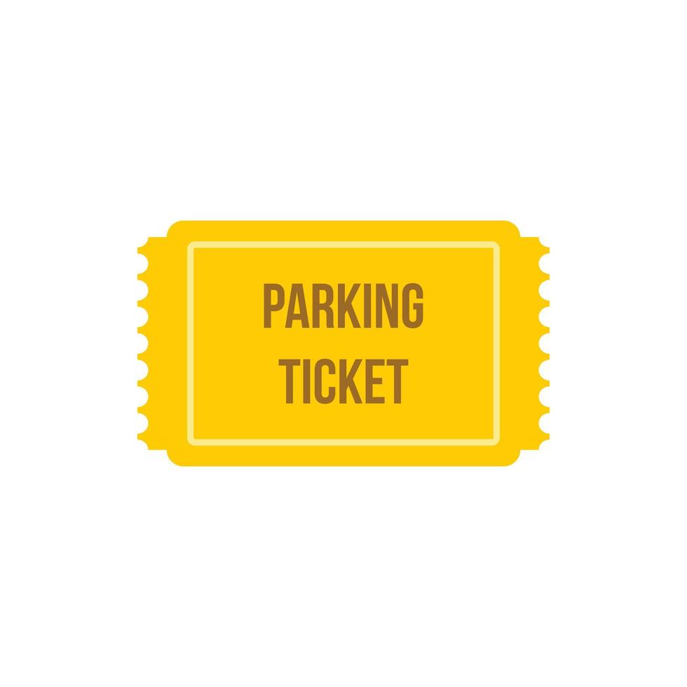 parkeren ticket icoon, vlak stijl vector