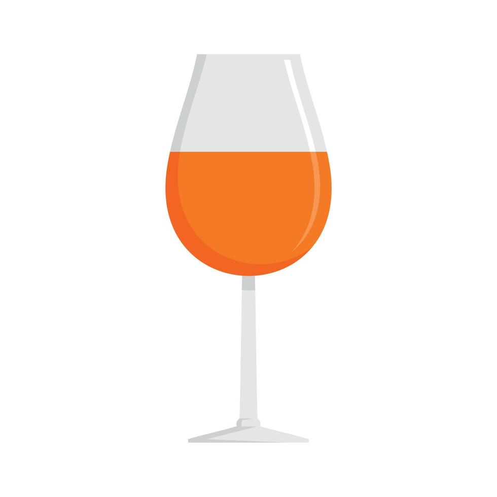 glas van cognac icoon, vlak stijl vector