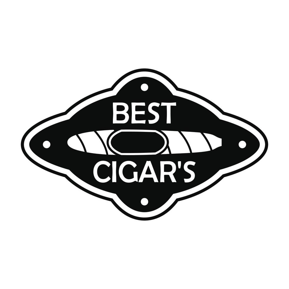 het beste Cubaans sigaar logo, gemakkelijk stijl vector