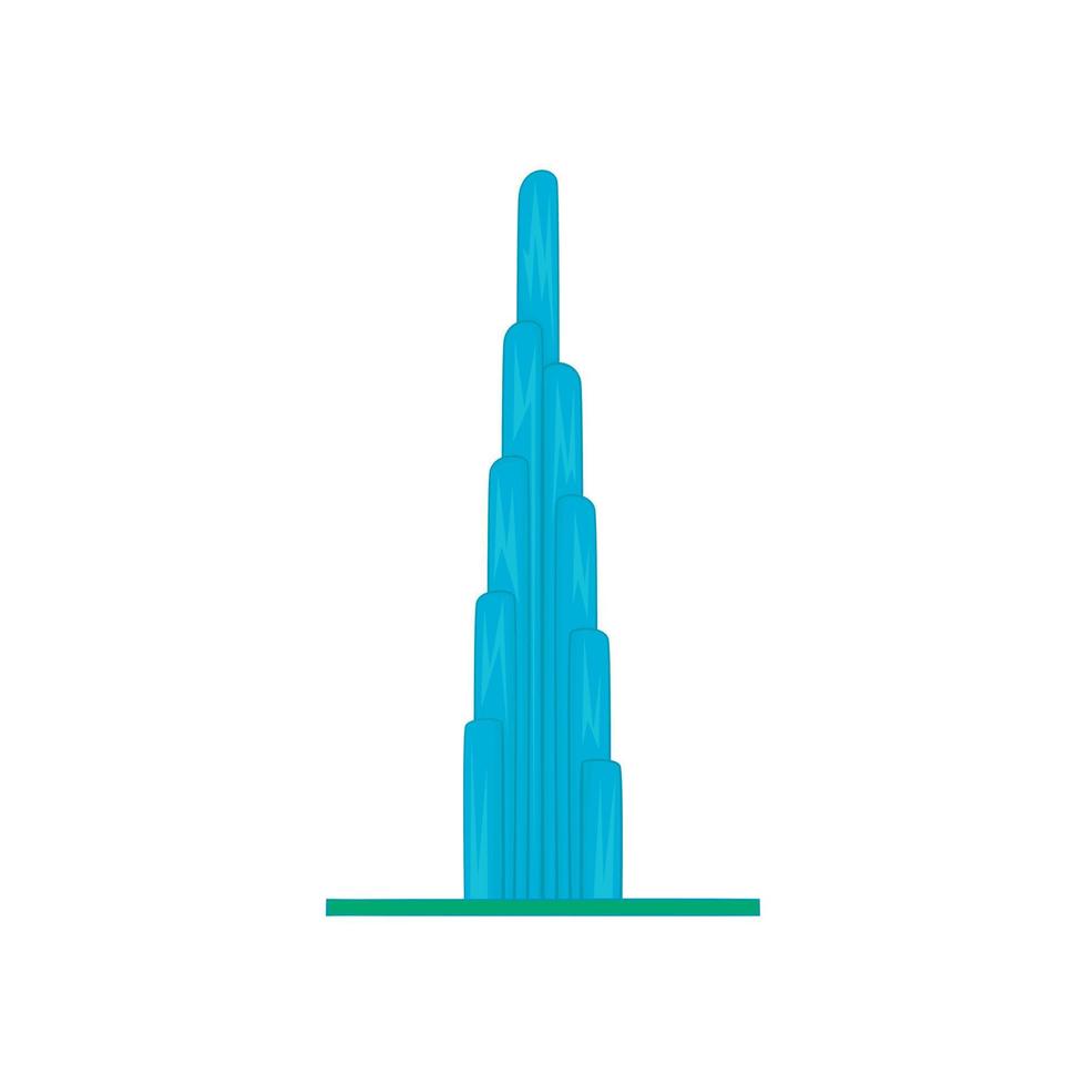 burj khalifa icoon, tekenfilm stijl vector