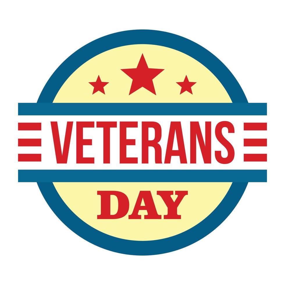 ronde veteranen dag logo, vlak stijl vector