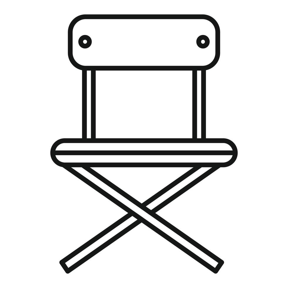 camping portable stoel icoon, schets stijl vector