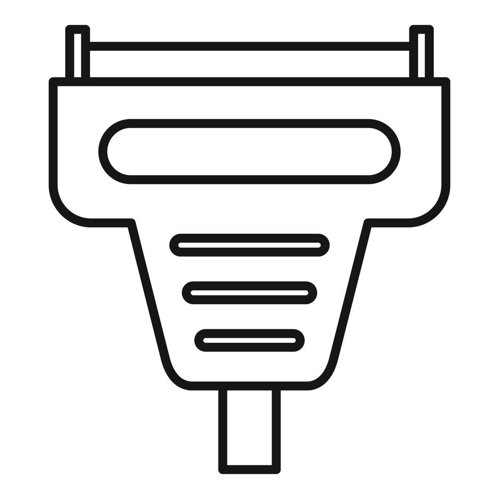 adapter connector icoon, schets stijl vector