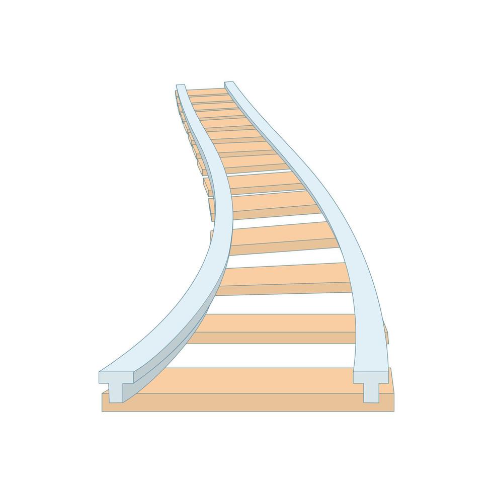 spoorweg icoon in tekenfilm stijl vector
