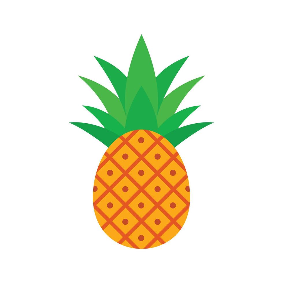 ananas icoon, vlak stijl vector