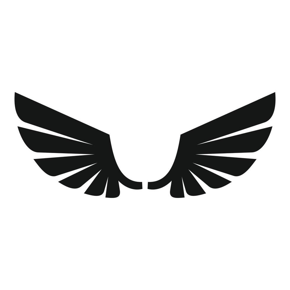 Vleugels engel icoon, gemakkelijk stijl vector