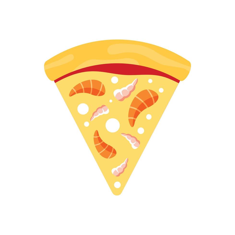 zee voedsel pizza icoon, vlak stijl vector
