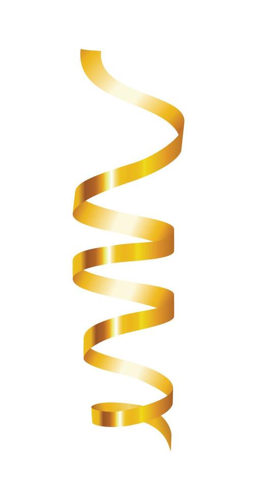 feestelijk goud serpentijn model, realistisch stijl vector