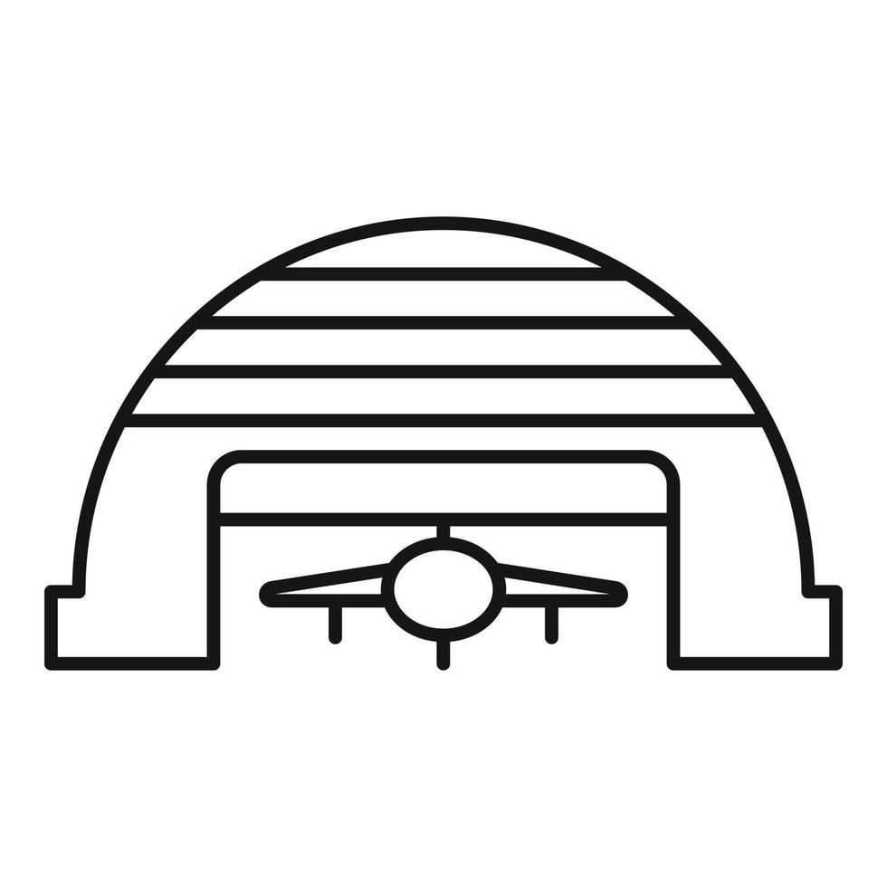 hangar plan icoon, schets stijl vector