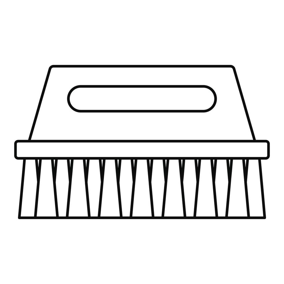 wassen borstel icoon, schets stijl vector