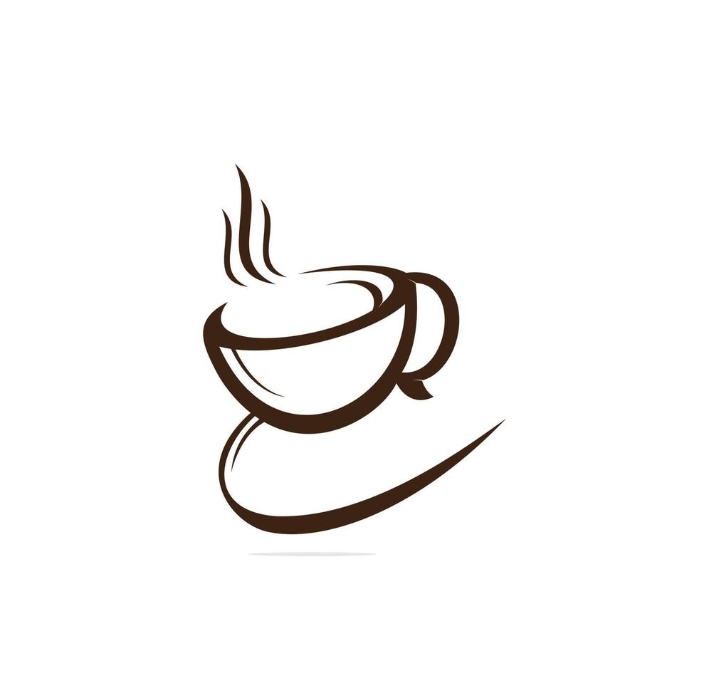 koffie cafe vector logo ontwerp. uniek koffie kop icoon logo sjabloon.