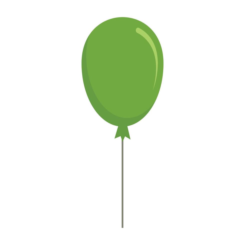 groen ballon icoon, vlak stijl vector