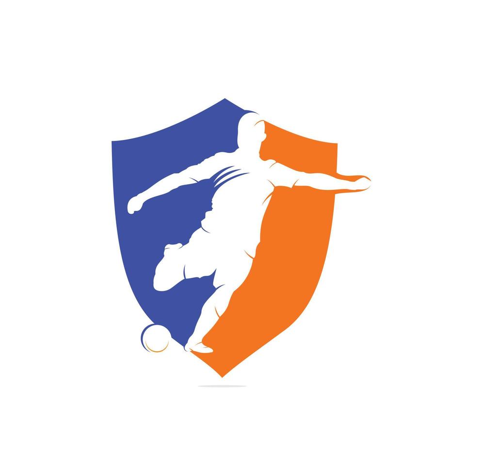 voetbal en Amerikaans voetbal speler Mens logo vector. silhouet vector