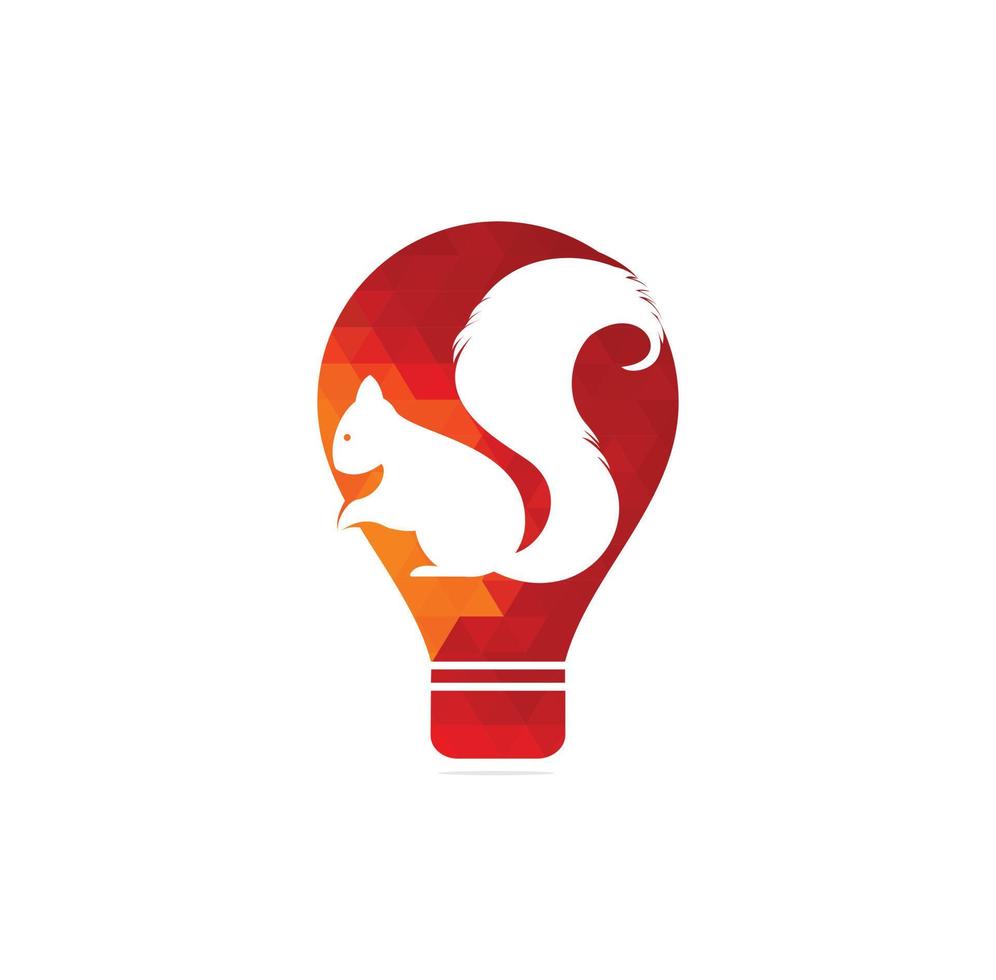 eekhoorn logo lamp vorm sjabloon ontwerp vector illustratie teken