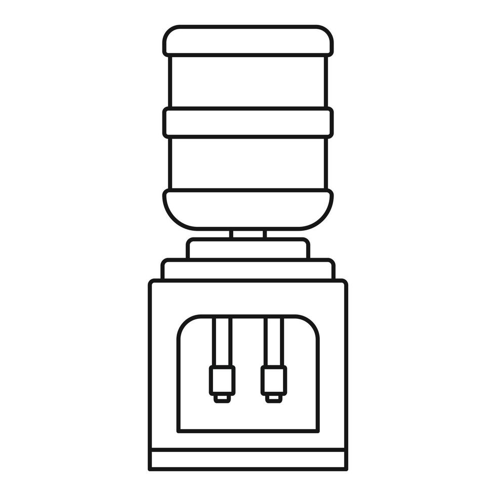 kantoor water filter fles icoon, schets stijl vector