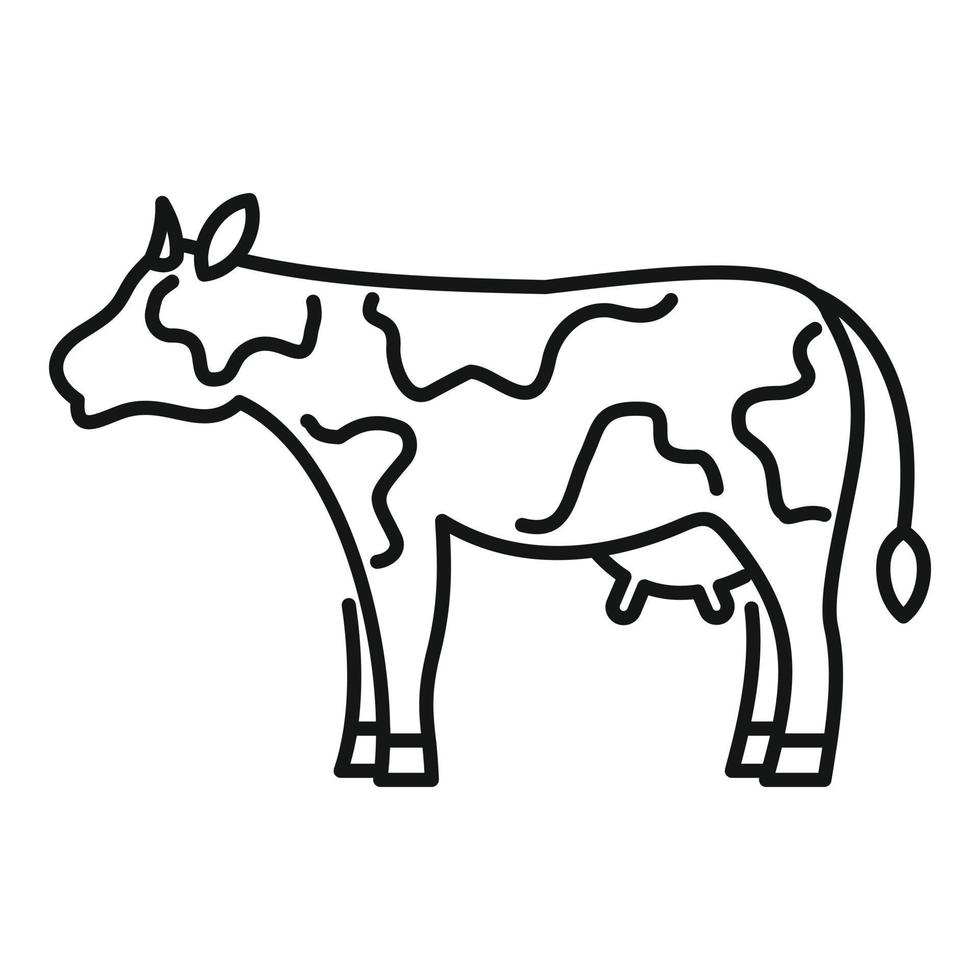 dagboek koe icoon, schets stijl vector