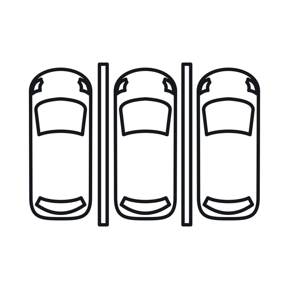 auto parkeren icoon, schets stijl vector