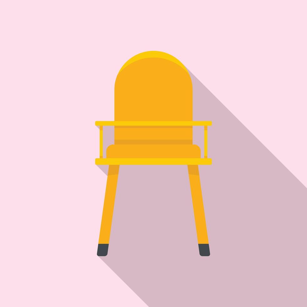 hoog voeden stoel icoon, vlak stijl vector
