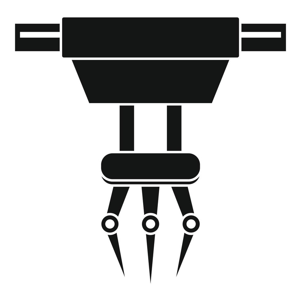 vork hand- kraan icoon, gemakkelijk stijl vector