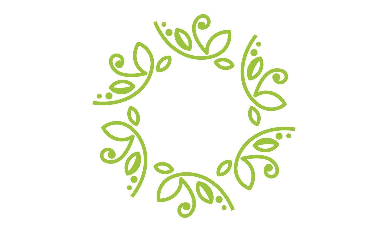 schoonheid blad ornament logo sjabloon vector