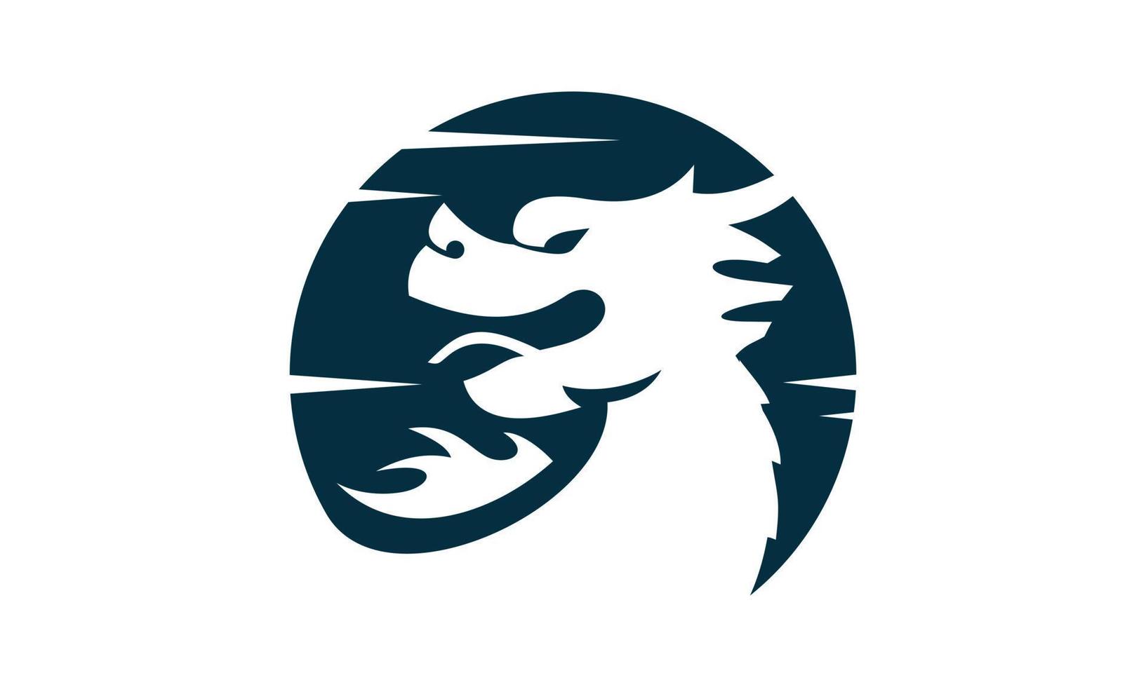 silhouet van Chinese qilin logo vector