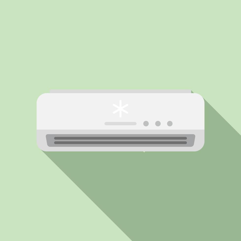 besparing lucht conditioner icoon, vlak stijl vector