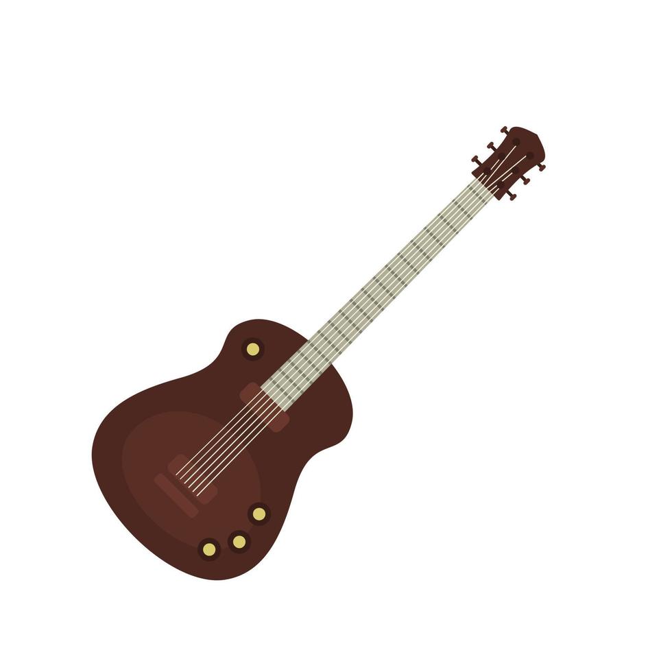 gitaar instrument icoon, vlak stijl vector