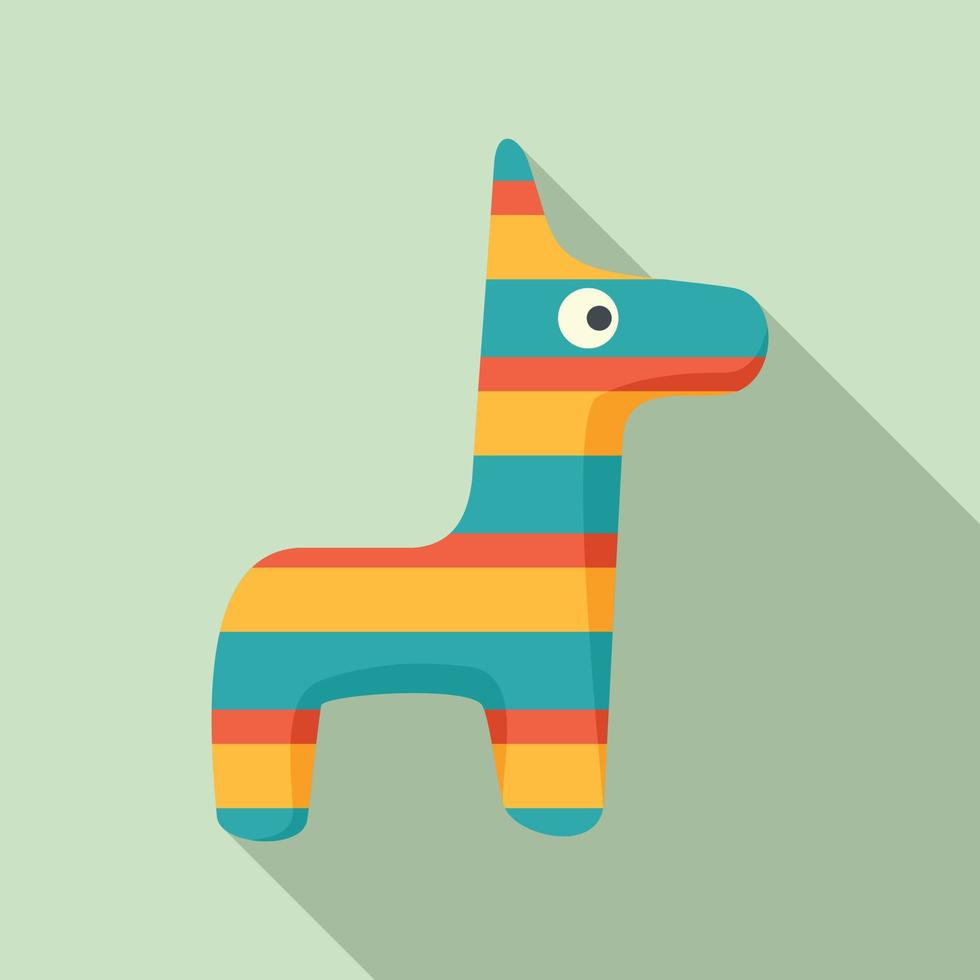 pinata paard icoon, vlak stijl vector