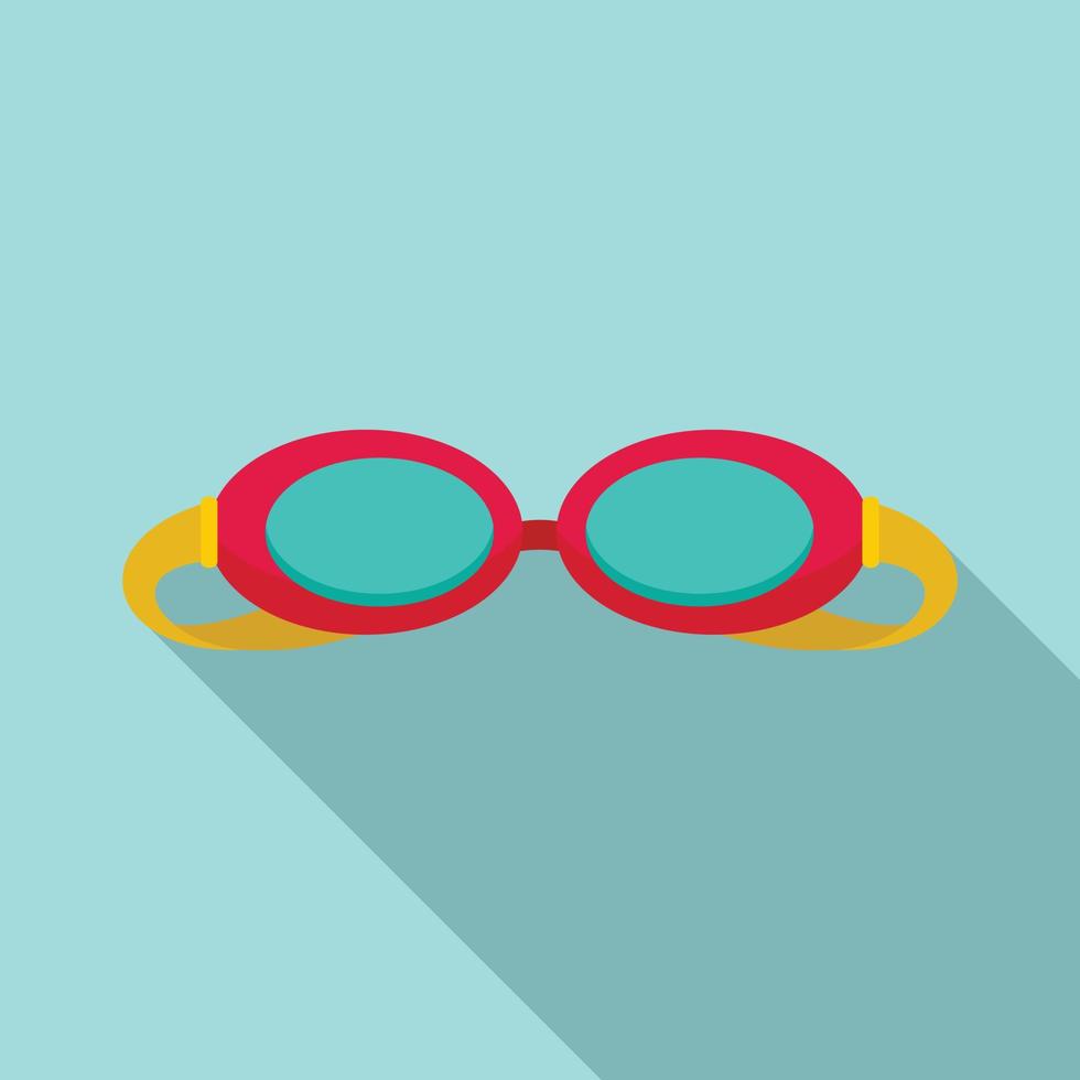 zwemmen bril icoon, vlak stijl vector