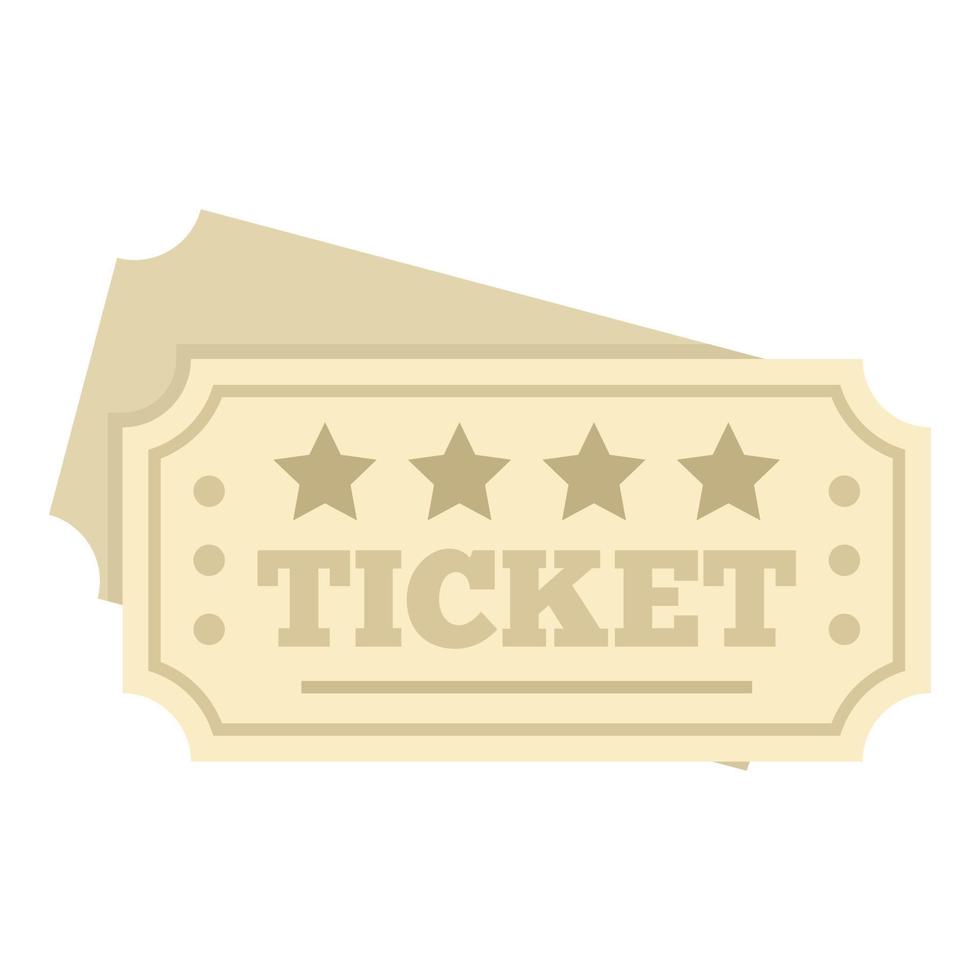 film ticket icoon, vlak stijl vector