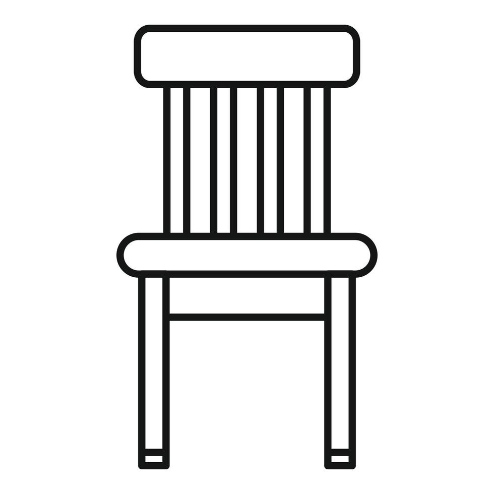 hout klassiek stoel icoon, schets stijl vector