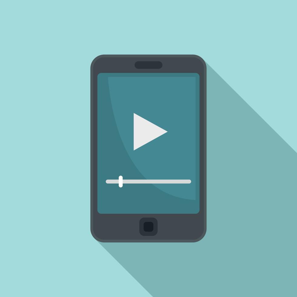 video smartphone icoon, vlak stijl vector