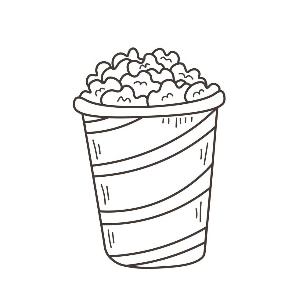 tekening popcorn vector illustratie