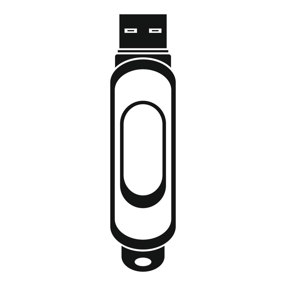 mini USB icoon, gemakkelijk stijl vector