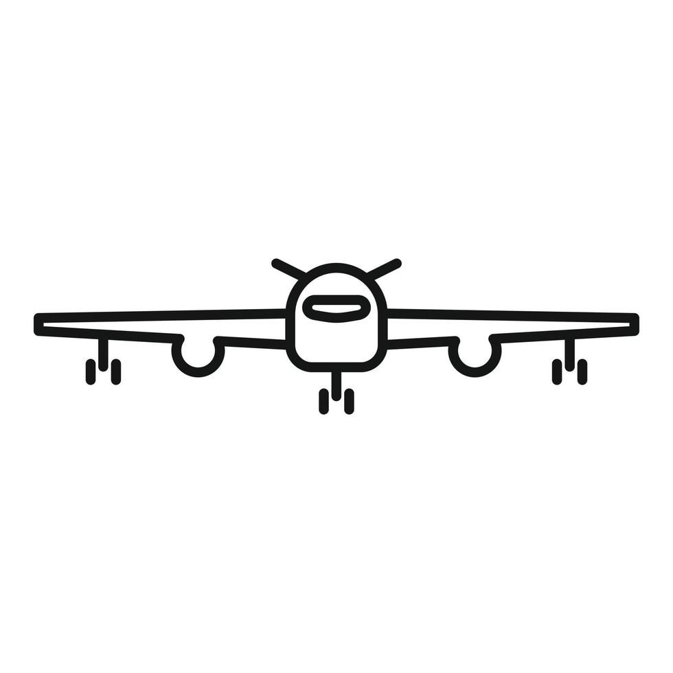 vliegtuig reparatie vlak icoon, schets stijl vector